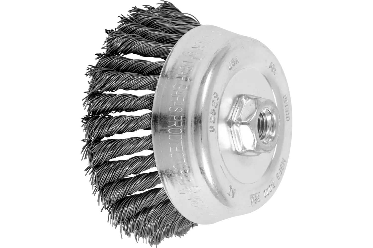 Show details for Pferd Knot Wire Cup Brush 5" Dia. .023 Carbon Steel 5/8-11 Thread Picture of Pferd Knot Wire Cup Brush 5" Dia. .023 Carbon Steel 5/8-11 Thread